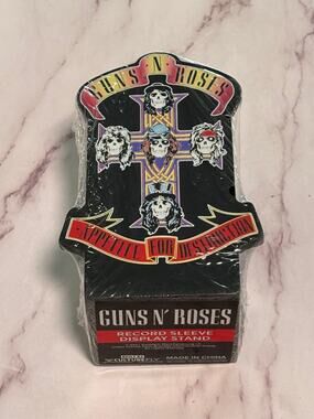 Guns N Roses Appetite For Destruction LP Record Sleeve Wooden Display Stand